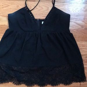 Black tank top blouse
